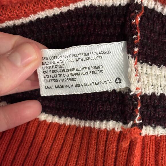 Knox Rose Cardigan Sweater Womens XS Orange Brown‎ Aztec Southwest Boho Tribal - Picture 11 of 11